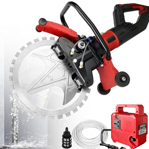 SHENGSHIYU Sierra Cortadora de Hormigón con Disco de Diamante y Bomba de Agua,2300 RPM 8980W Sierra Circular Sin Escobillas para Construcción,Diámetro del Disco de Diamante,520mm