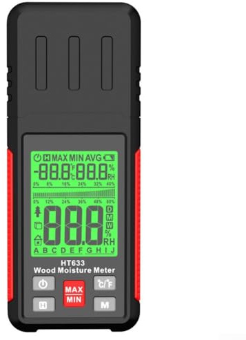 HT633 Humidimètre numérique pour bois, hygromètre à bois LCD, détecteur d'humidité pour bois, meubles, sol, mur