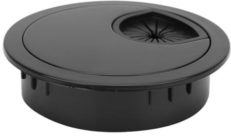 10 piezas de pasacables plástico ABS negro brillante for escritorio, organizador puertos 60 mm