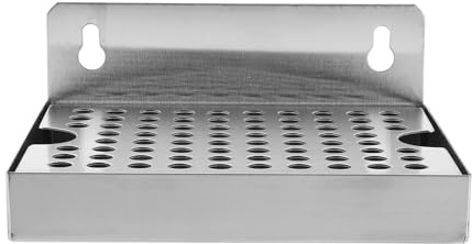 Alipis Bandeja Antigoteo de Acero Inoxidable 15 X 114 CM Rejilla Extraíble para Dispensador y Máquina de Cerveza Bandeja de Drenaje para Grifo de Barril Montaje en Pared Recogida de