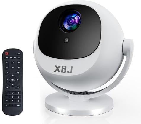 Portable Mini Projector 1080P Full HD with WiFi 6 and Bluetooth 6.0, 4K Supported Video Projector, Auto Keystone, 360° Adjustable Projector for Home Cinema, Bedroom or Outdoor Use