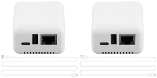 Tuminita 2X P330 Mini Print Server Connessione Via USB 2.0 Stampa Facile, Mini NP330 Cloud Printing Print Server