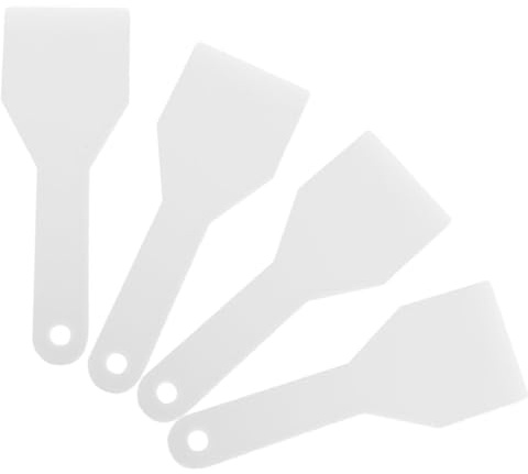 TOYANDONA 4 Pezzi Raschietto per Ghiaccio per Freezer e Frigorifero in Plastica Bianco, Non Graffia e Protettivo le Mani, per Cucina Domestica e Uso Casalingo
