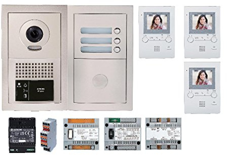 kit vidéo - couleur - 3 logements - encastré - aiphone gtbv3e