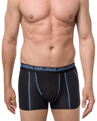 Nur Der Boxer Cotton 3D-Flex Air enge Boxershorts Baumwolle Männer Unterhosen Herren, schwarz/denim, XXL