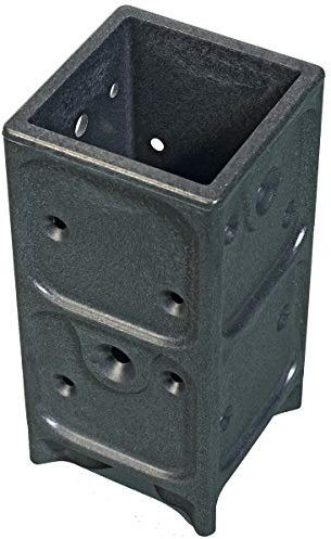 Lot de 10 douilles à visser - Support de poteau - Clôture - Ancrage pour poteaux en bois - 7 x 7 cm