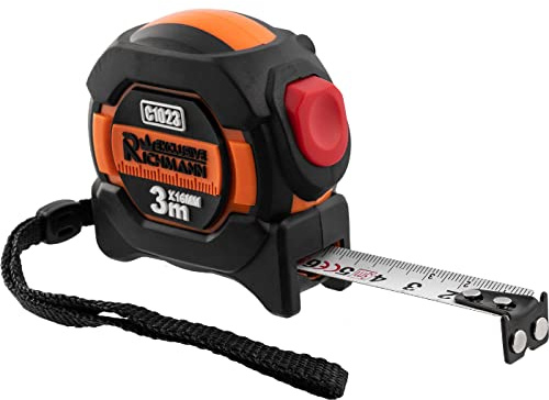 RICHMANN Måttband måttband måttband rullband rullband 3 m 5 m 8 m magnetisk nylon rullmåttband autostopp klass 1 (3 m/16 mm)