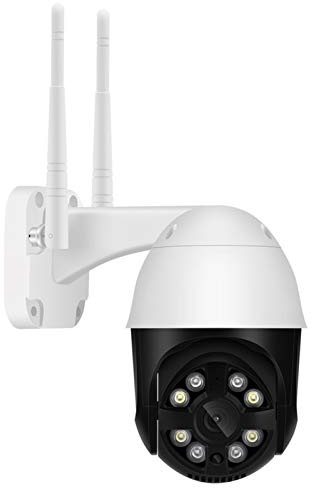Wifi-kamera utomhus, 1080P PTZ-kamera Speed Dome-kamera 4X Digital zoom Trådlös CCTV-kamera Ljudfärg Nattsyn IP66 Vattentät