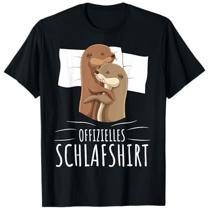 Offizielles Schlafshirt Otter Schlafanzug Seeotter T-Shirt