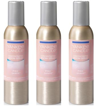 Yankee Candle Concentrated Air Freshener Room Spray, Odor Eliminator for Home, Bathroom, Pink Sands, 1.5 Oz (Pack of 3)