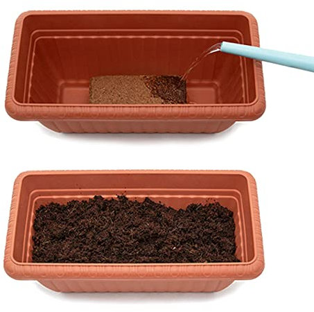 Kokos Ziegel, erweiterbare Kokos Ziegel mit PH-Balance, Kokosfaser Substrat für Pflanzen Gemüse Kräuter Gartensetzlinge Pflanzen terrarium Erde für anzuchterde schildkröten