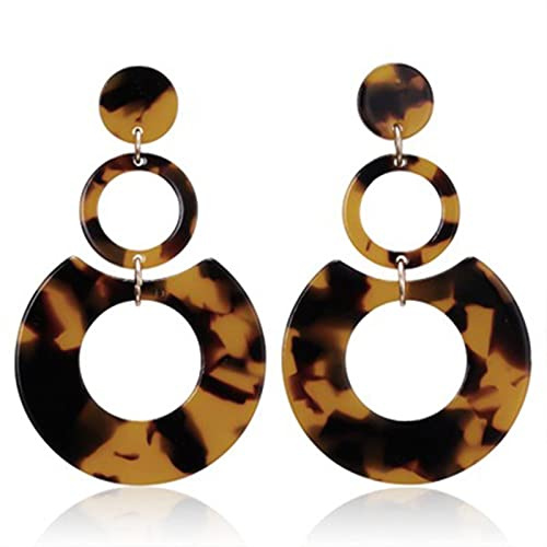 DAOMEI Mode-acryl-ohrclips Langer Geometrischer Quadratischer Kreis Ohne Piercing-ohrclips Für Frauen
