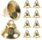 FOMIYES Mini Cloches Petites Clochettes Ornement de Mini Clochettes Cloche en Métal pour Décor de Noël Cloches en Métal Vintage pour Bricolage (Doré)