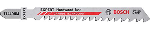 Bosch 2x EXPERT Hardwood fast T144DHM Stichsägeblatt (für Hartholz, WPC Holz-Kunststoff-Verbundstoffe, Länge 100 mm, Professional Zubehör Stichsäge)