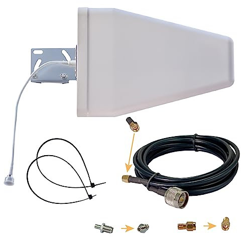 Egasky Antenna Esterna 9dBi 5G per TIM, Iliad, Vodafone — Supporto per Rete Cellulare 4G LTE WiFi, Router FWA, Antenna Impermeabile con Cavo da 3m TS9/SMA/RP-SMA