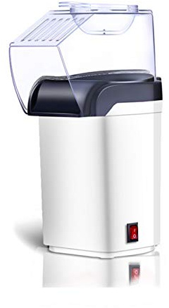 1200W Hot Air Popcorn Poppers Machine, Home Electric Popcorn Maker With Removable Top Cover And Measuring Spoon Healthy And No Oil For Home Kids Party,White