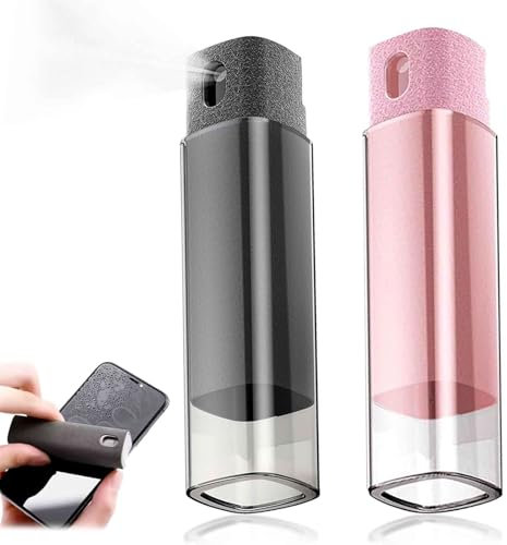 GWAWG Bildschirmreiniger-Set, 2 Stück, tragbar, wiederverwendbar, fingerabdrucksichere Sprühflasche, Fingerabdruck-sicherer Handyreiniger, leere Sprühflasche für