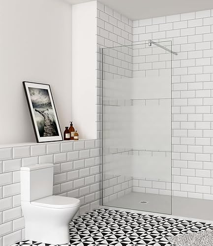 Aica Sanitär Duschabtrennung Walk in Glas Duschwand 6mm Nano Glas Seitenwand,H190cm,60cm