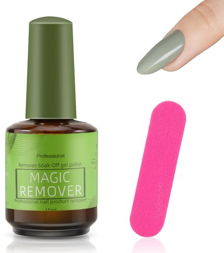 Boobeen Gel-Nagellack-Entferner, Professioneller Nagellack-Entferner, entfernt leicht und schnell Soak-Off Gel-Lack, keine Beschädigung der Nägel (15ml)