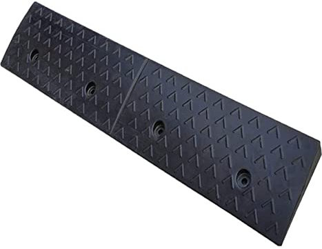 Übergangsrampen, 3–10 cm, Gummirampen, Schwarze, rutschfeste Schwellenrampen, Dreieckpolster für Autobergauf, schwere Rollstuhlrampen für den Außenbereich, Hunderampen (Größe: 50 x 15 x 5 cm