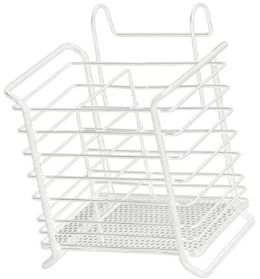 Alipis Iron Chopstick Draining Rack Utensil Drying Holder White Iron Hanging Cutlery Organizer for Kitchen Tableware Storage