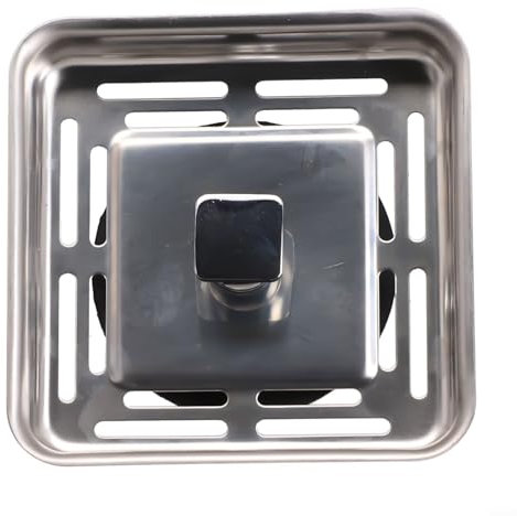 Sink Post Stopper, Stainless Steel Perforated Sink Strainer, Square Sink Strainer Drainer, for Kitchen, Bathroom Sink Drains