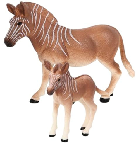 COSMEVIVI 2 Stück Realistische Zebra Figuren Aus Kunststoff Tiermodell Kinderpädagogik Detailgetreue Simulation Als Dekoration Für Wohnzimmer Und Kinderzimmer