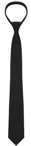 Lusofie Schwarze Krawatte Schwarz Krawatten Für Herren Vorgebundene Verstellbare Black Tie Mit ReißVerschluss Seidenkrawatten Zum Anklipsen FüR Hochzeit Abschlussfeier Schuluniform