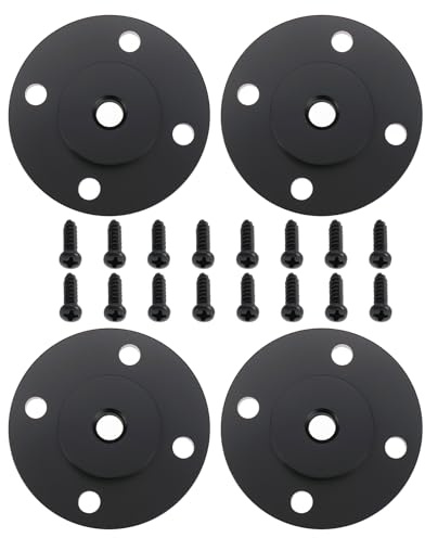 eMagTech Adaptador de Tuerca de Montaje de Zapata de 4 Piezas Diámetro de Rosca de 1/4-20 39,5 Mm con Tornillo para La Mayoría de Trípodes Y Monópodes Adaptador de Tornillo de Trípode Negro