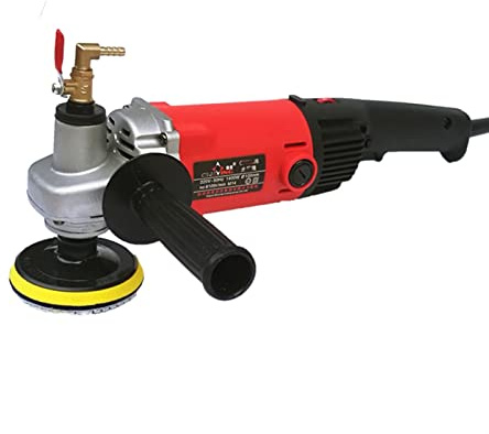 Amoladora de hormigón Electric 1400W Mármol Granito Húmedo Pulidor de piedra Polador de la amoladora de lijadora Molino de la mano Molino de agua Velocidad variable C/W 7 PCS Pading Pad Portátil y e