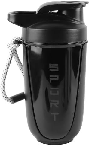 EACHPT Protein Shaker 600 ml Coctelera de Proteínas para batidos Complementarios, Shaker Proteine con tapón de rosca, tamiz y escala de Medición A prueba de fugas, sin BPA ni DEHP