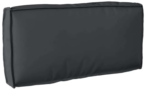vidaXL Palettenkissen für Rückenlehne Schwarz 80 x 40 x 12 cm, Garten und Terrasse, rechteckiges, modernes Palettenkissen, wasserfest, gemütlich fürs Freie!