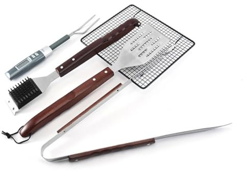 Set di Utensili per Barbecue multifunzionali da Esterno, Set di 13 Utensili per Grigliare