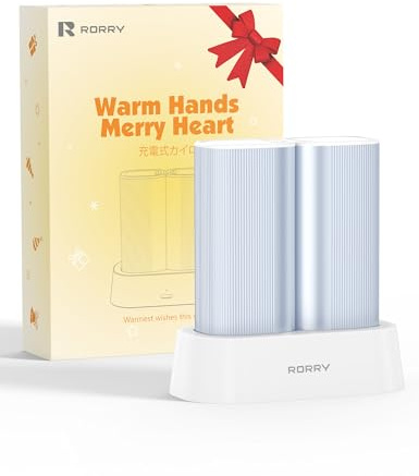 RORRY Handwärmer Elektrisch, 10000mAh Magnetische 2er-Pack, 4 Heizmodi 360° Rundum-Heizung Handwärmer Wiederaufladbar für Outdoor Camping Jagd Geschenke für Männer und Frauen