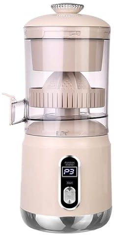 BulgurYe Professional Citrus Juicer Extractor - 3-Speed Digital Display, Pulp Separation Technology, Easy Clean - Portable Electric Orange/Lemon/Juice Maker for Kitchen, Home - 400W, (Pink)