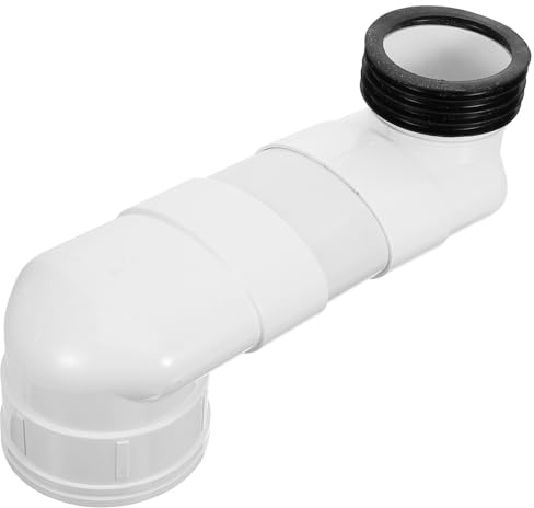 SOPOTUTU Cambiador de Inodoro PVC Blanco 1 Juego, Offset 10 Cm | Uso Residencial y Comercial, Negro, Diseño Resistente al Desgaste, Ayuda a Evitar Problemas de Drenaje