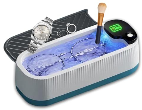 LAIVIYA Nettoyeur à ultrasons, 45000 Hz Machine à Laver à ultrasons Lunettes, Nettoyeur à Bijoux à ultrasons avec 3 Modes de Nettoyage pour Lunettes, Bijoux Montres et Autres Accessoires, 300-500 ML