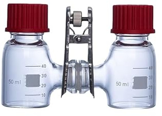 Reattore cellulare for elettrolisi microbica a doppia camera - Reattore MEC di tipo II for applicazioni chimiche ed elettrochimiche(50ml)