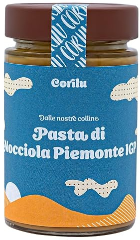 Corilu Pasta di Nocciole Pura Piemonte IGP - Pasta di Nocciole per Gelato, Creme, Pasticceria e Dolci - Pasta Artigianale italiana Senza Glutine 100% Naturale 180 gr
