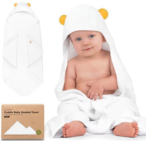 KeaBabies Babyhandtuch mit Kapuze für Neugeborene – Große Bambus Kapuzenhandtuch Baby für Jungen, Mädchen, Kleinkinder, Besonders Saugfähig Und Weich Baby Badetuch (Bear)