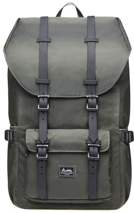 KAUKKO Mochilas Tipo Casual Compartimento para 15 Portátil 22 litros Ejercito Verde