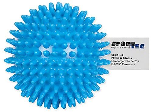 Igelball Massageball Reflexzonen Massage Selbstmassage soft 10 cm neon-blau