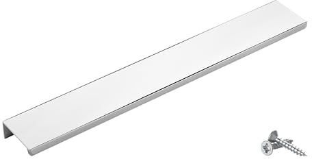 SOTECH Möbelgriff Blankett Jane BA 3 x 80 mm Chrom poliert | 280 mm Schrankgriff zur Montage an der Frontinnenseite inkl. Befestigungsschrauben
