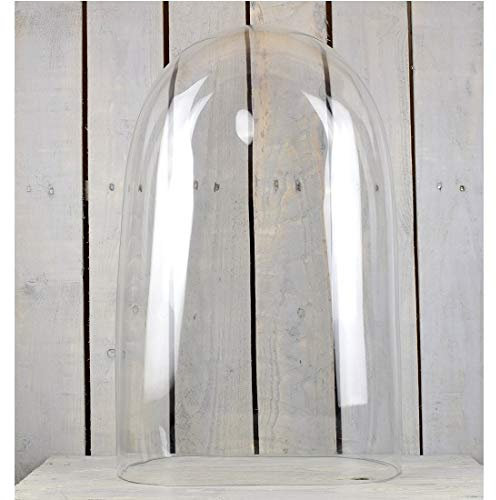 EMH Glasglocke, mundgeblasen, klar, oval, 45 cm hoch