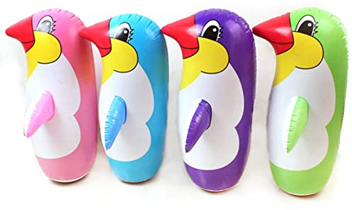 Hibye6hebyee Inflatable Penguin PVC Inflatable Toy Lifelike Cartoon Penguin Tumbler Children Gift 1 Piece Color Random 45cm