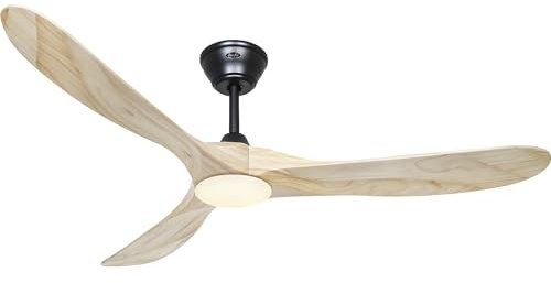 Casafan | Ventilateur de plafond ECO GENUINO-L | Ø hélice 1520 mm | naturel/noir mat