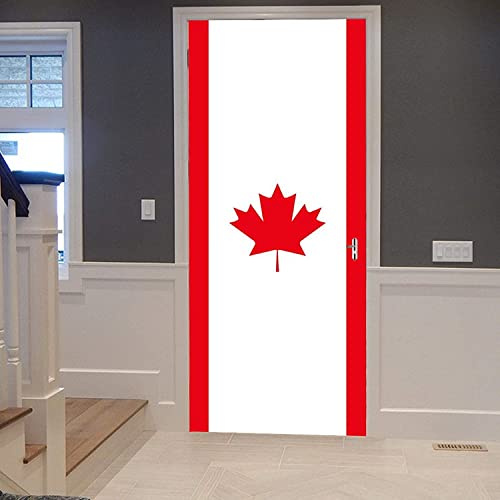 3D Pianta Di Acero Rosso 85 X 215 Cm Fotomurali Per Porta Adesivo Per Porta Peel And Stick Carta Da Parati Rimovibile Per Porta Per La Casa Camera Da Letto Arredamento Per Ufficio - Foto Della Porta