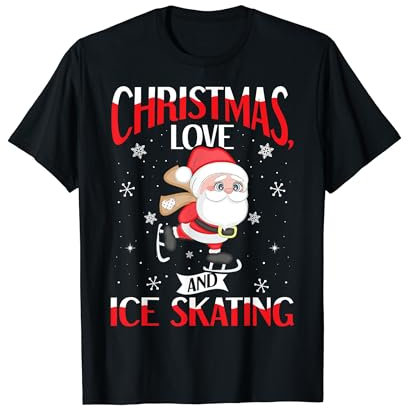 Ice Sakting Eiskunstlauf Outfit Weihnachten Liebe Eislaufen T-Shirt