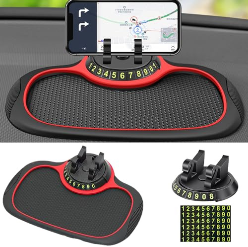 Multifunktionale Anti-Rutsch-Matte für das Auto, mit Auto-Handyhalterung und extra großem Pad für Handys, Schlüssel, Gadgets