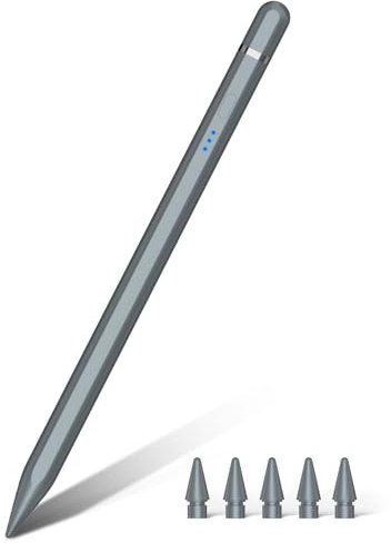 Pencil 1. Generation für iPad 2018-2026, 20 Mins mit USB C Schnellladung & Magnetische Absaugung, Stifte für Nintendo DS für iPad 11-6 Gen, Air 3-5/M2/M3/M4, Mini 5-7, Pro 11/12,9/13''M4 M5 (Grau)